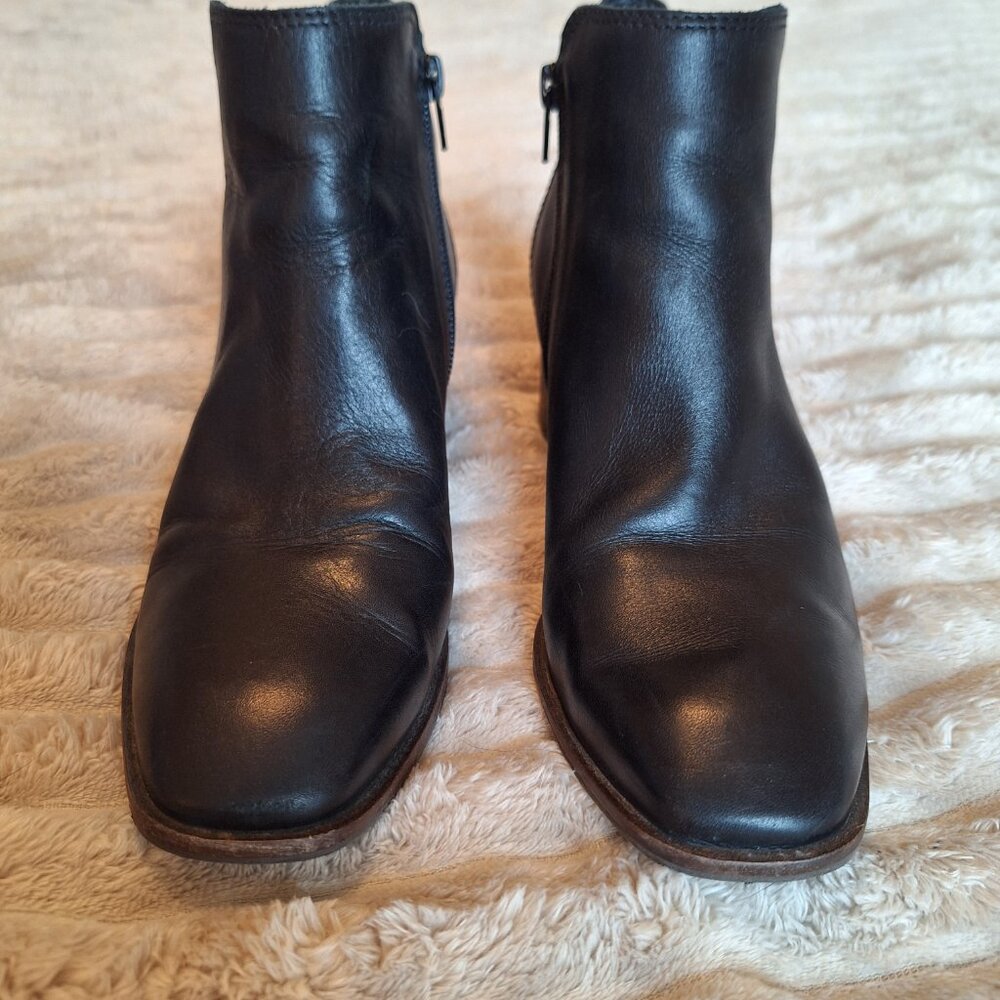 Lucky Brand Black Leather Ankle Boots Sz 8.5 Americana Western